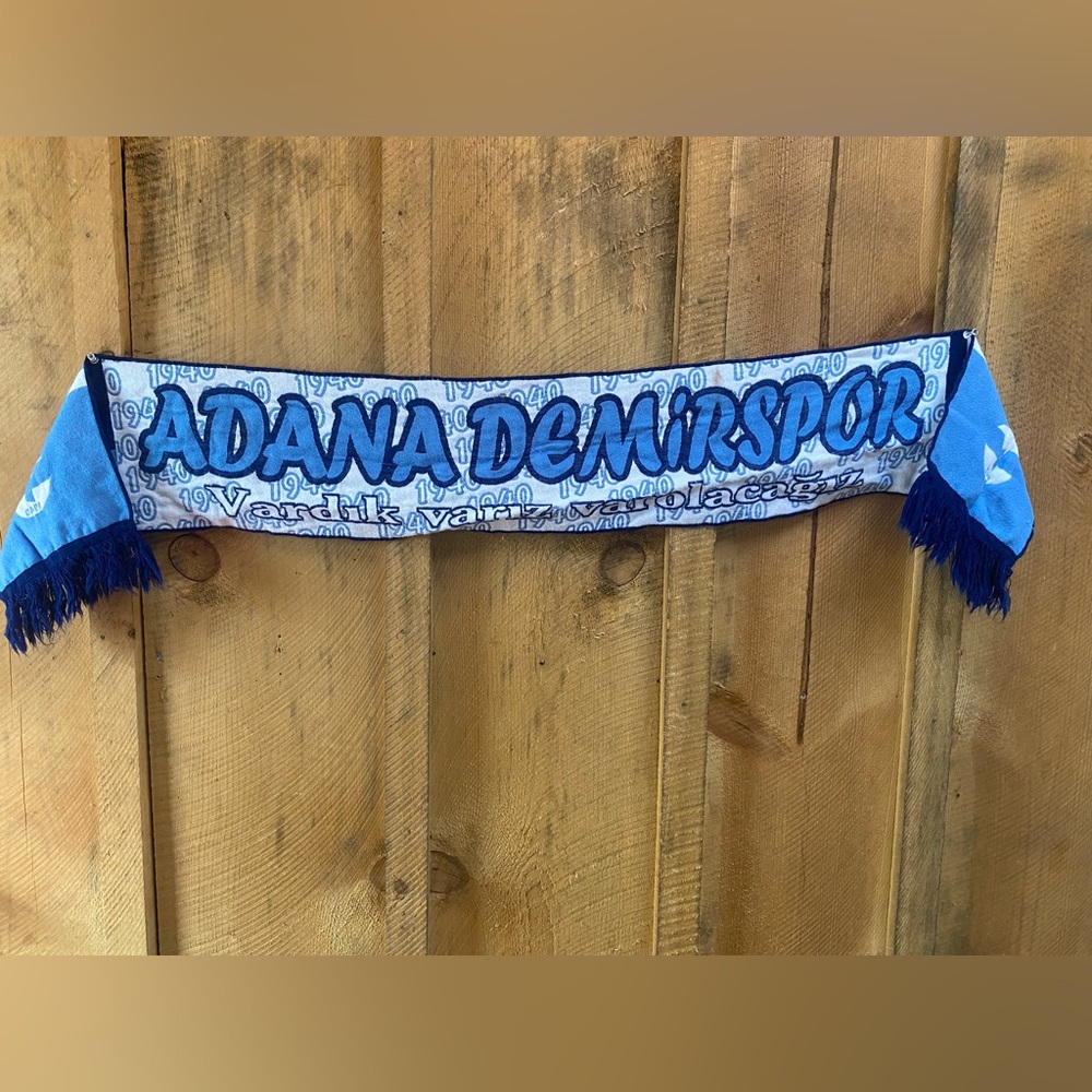 Adana Demirspor Soccer Scarf Blue & White Football Club Fan Gear